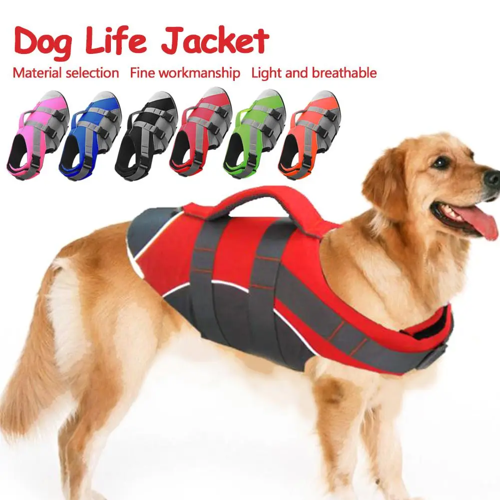 Summer Reflective Pet Dog Life Jacket Safety Vest Dog Clothes Dog Swimsuit for Small Medium Dogs French Bulldog