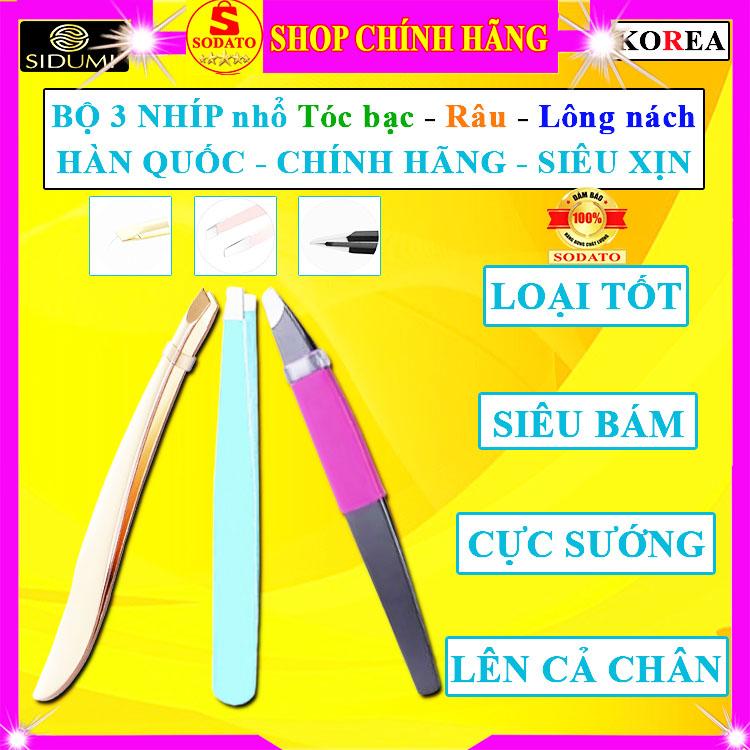  Nhíp nhổ râu cao cấp nhíp nhổ lông nách nhíp nhổ tóc bạc chống trơn nhổ tóc ngứa tóc sâu tóc trắng ngắn xịn chính hãng Sidumi hàn quốc nhíp nhổ lông mày nhổ tóc sâu nhổ lông yến loại tôt inox không gỉ 