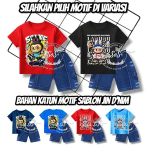 SABINA ONLINE SHOP Setelan Baju Kaos Motif Boneka LABU Bubu The Monster Viral Terbaru Untuk Anak Usia 1-10 Tahun Bahan Katun Nyaman Cocok Sebagai Hadiah Gaya Jalan Liburan Manis