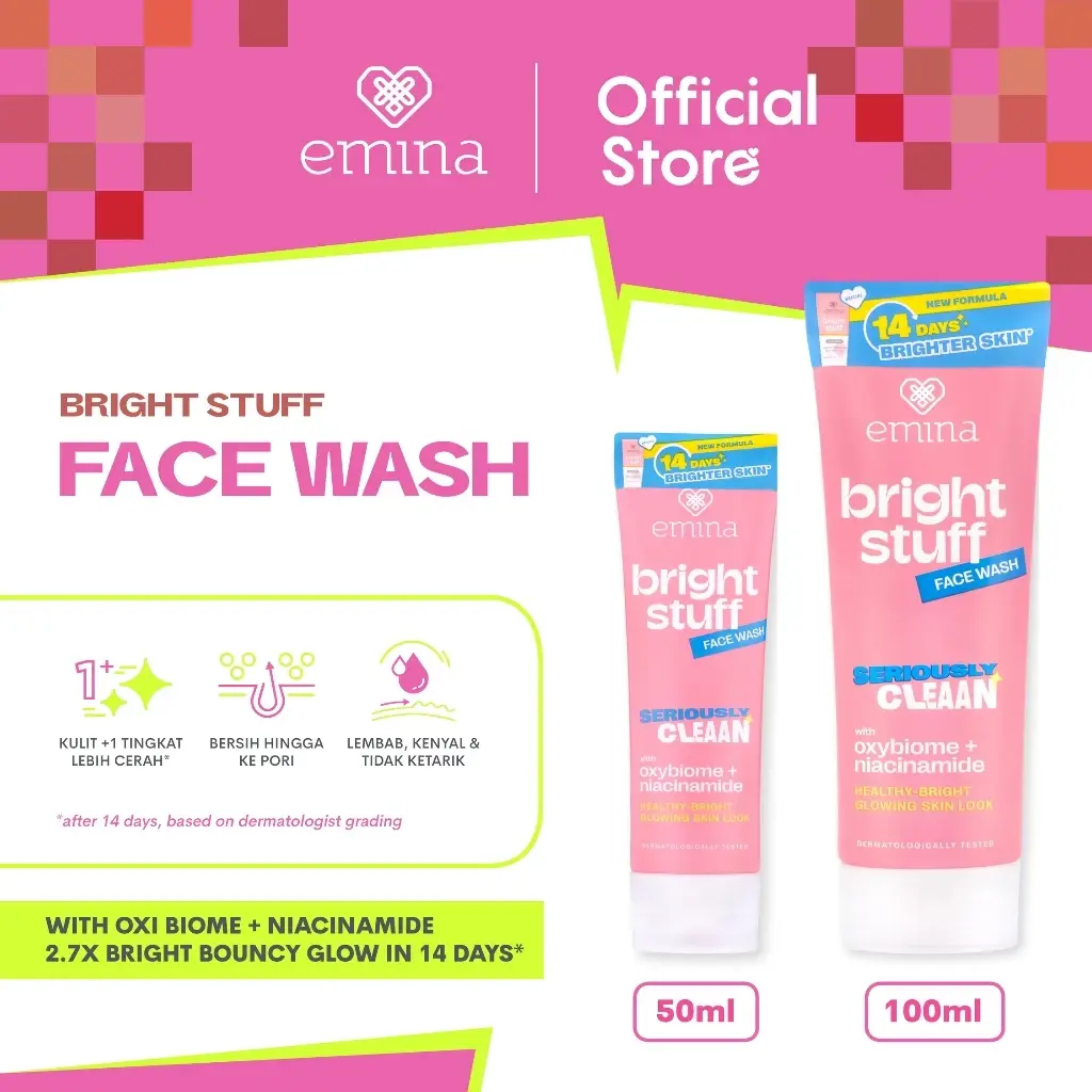 NEW! Emina Bright Stuff Face Wash - Sabun Muka Cerah Glowing Anti Kusam