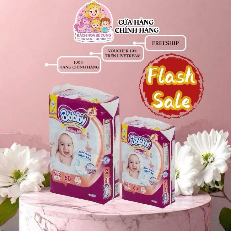 Miếng Lót Sơ Sinh Bobby NB2 60 miếng Cho Bé 4-7kg