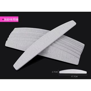 NOELIE_NAIL 1PCS NAIL FILE HALF MOON 100/180 PENGASAH KUKU KIKIR KUKU AMPLAS KUKU 2 SISI 2