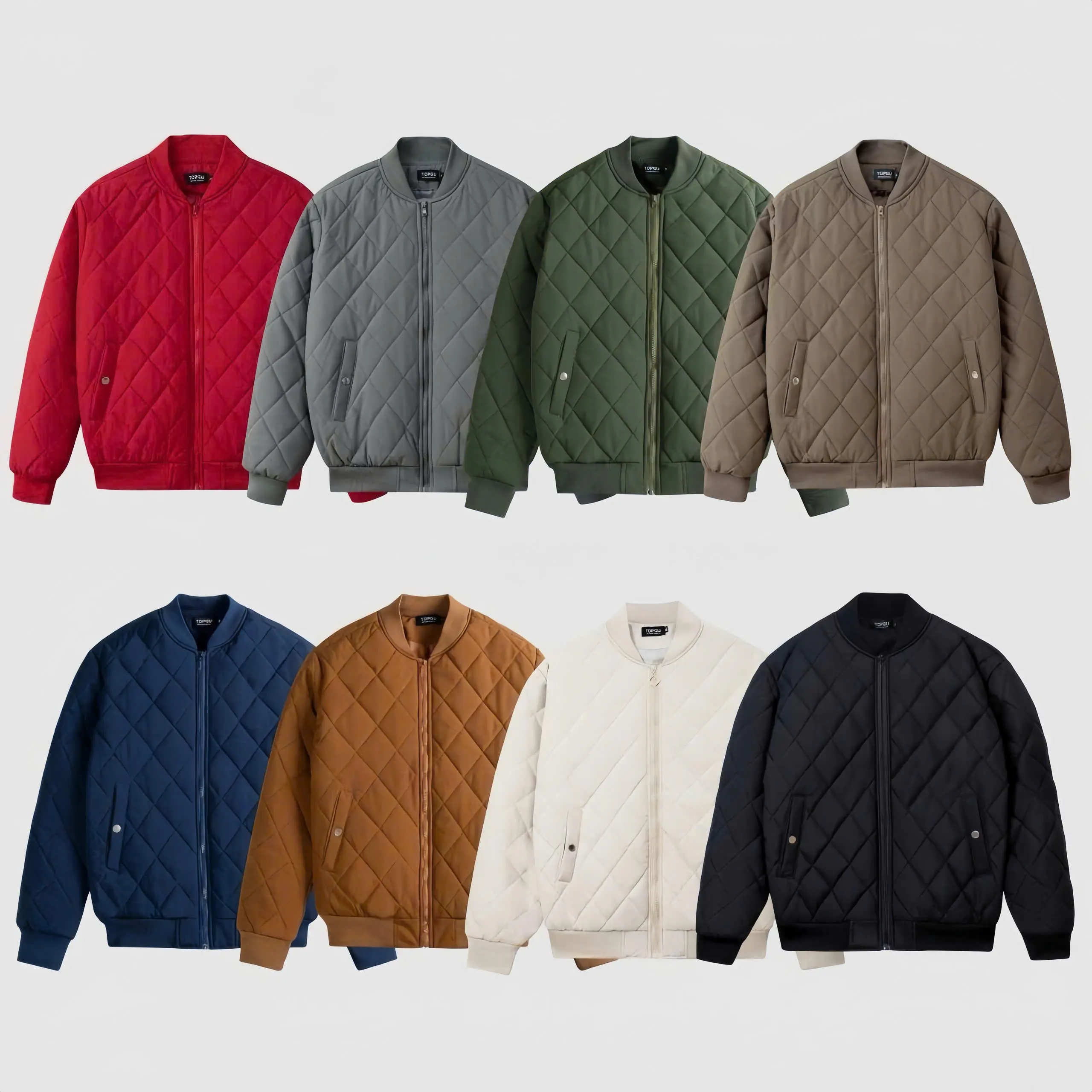 Áo khoác Bomber trần trám TOPGU siêu đẹp, vải bông 3 lớp, dày dặn trẻ trung Menswear Nam Jacket