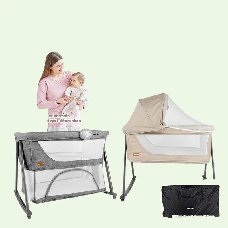 Tempat Tidur Anak Babydoes CH 1692 4in1 Cottage Crib dengan Rocking dan Travel Bag - Bed Ranjang 2