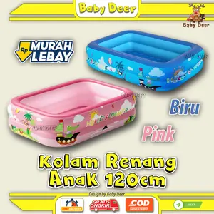 KOLAM RENANG 1,2 Meter New Swimming Pool Anak Mainan Jumbo Besar Lucu Hadiah Kado Ulang Tahun Cewe Cowo Terbaru Viral Murah COD Baby Deer