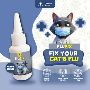 Clever Solutions ( Bisa COD ) Flufix Obat Flu Batuk Demam Pilek Kucing