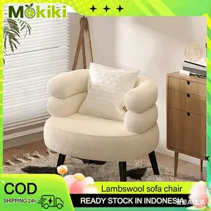 Mokiki Kursi Ruang Ganti Rias Sofa Kafe Restoran Bantalan Empuk Desain Sederhana Nyaman Dekorasi Rumah Serbaguna