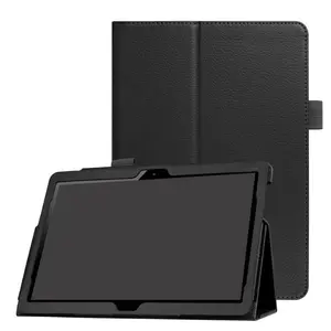 【BISA COD】Tablet Casing 8.0/10.1inch Flip Stand PU Leather Folio Stand Protective Cases Smart Android Tablets Aluminium Hitam