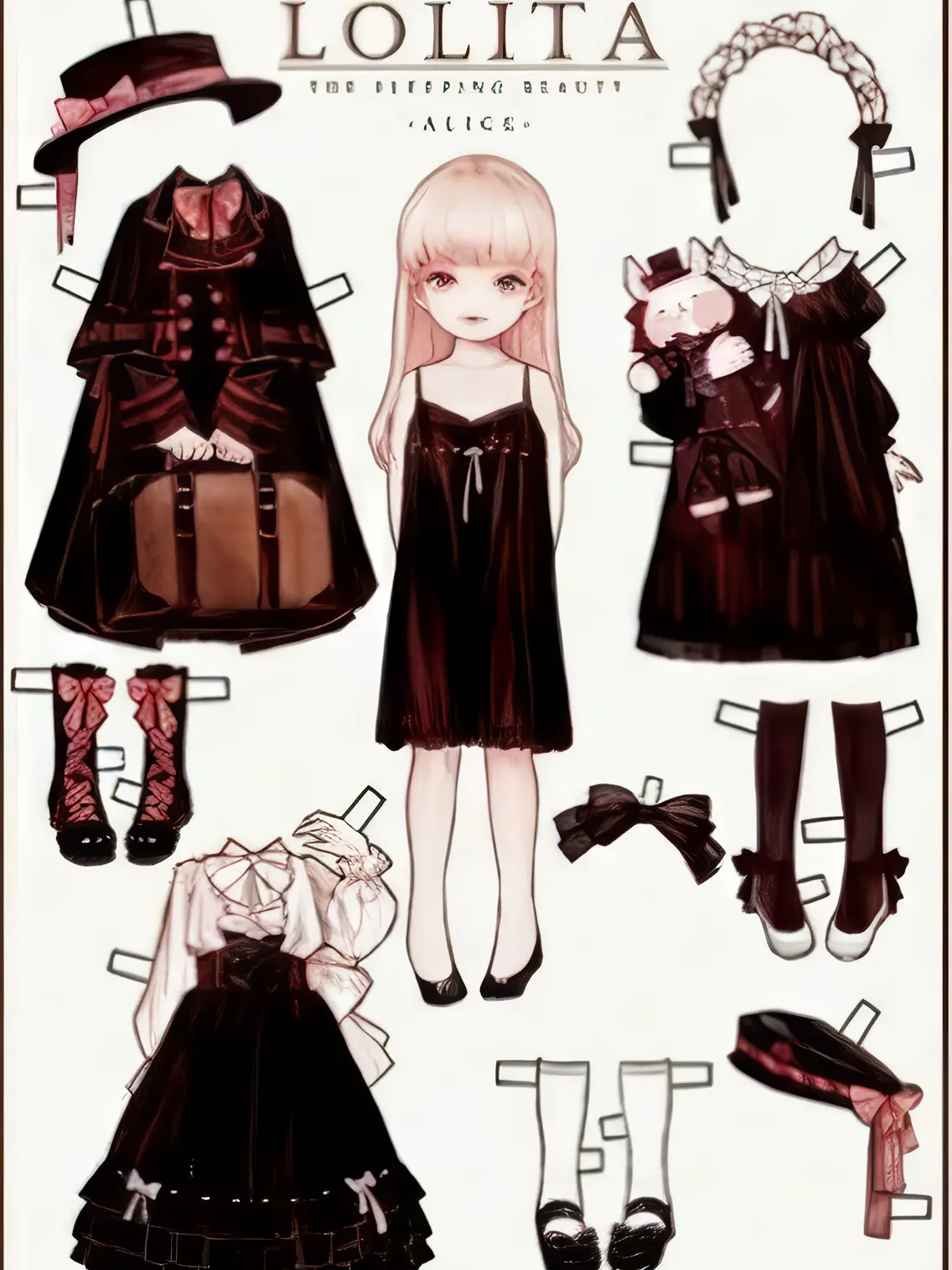 Paper Doll Lolita Baju Bajuan Bongkar Pasang Belum Digunting Mainan