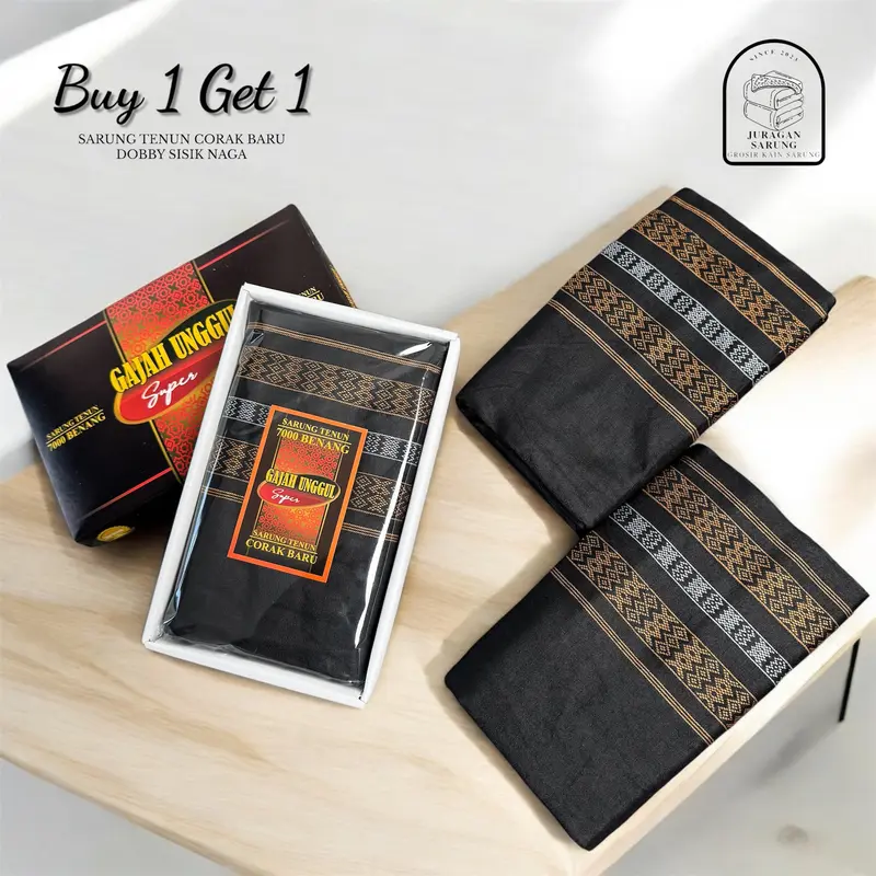 PAKET BUNDLING SARUNG TENUN DOBBY DEWASA MOTIF SABUK SISIK NAGA ATAS BAWAH 0