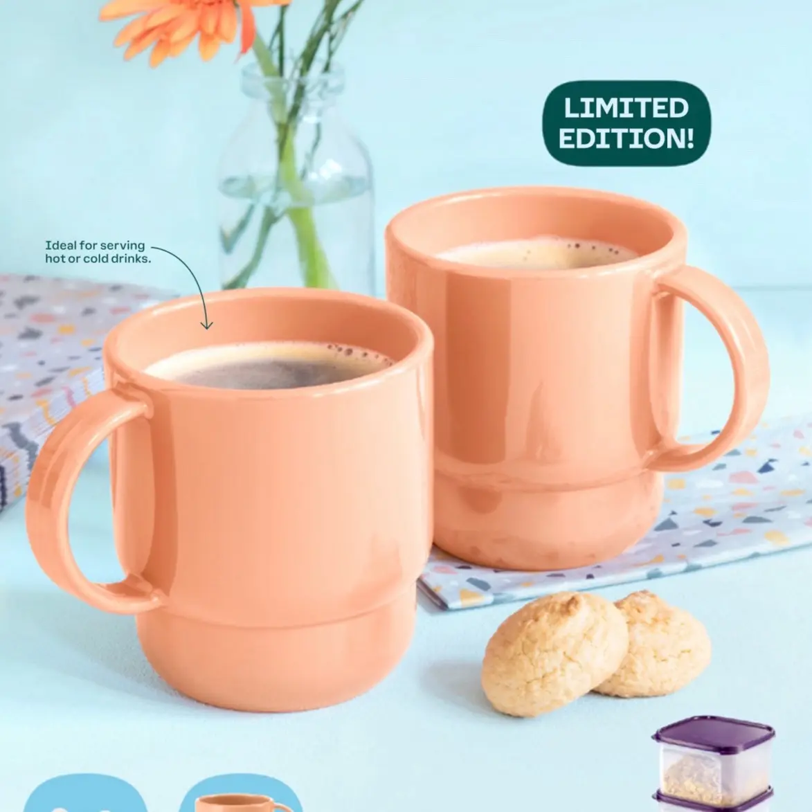 Tupperware Coffee Mug (2) 250ml