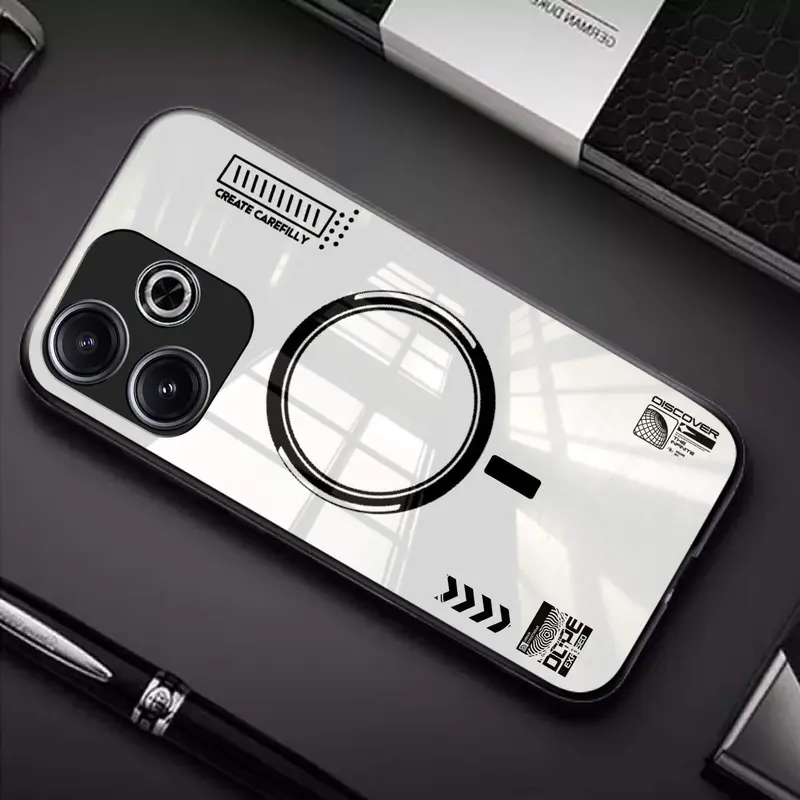 (H24) Softcase Glass Kaca For REDMI 13 TERBARU 2024 - REDMI 13 POCO M6 TERBARU Case Hp Terbaru Anti Air TPU 1