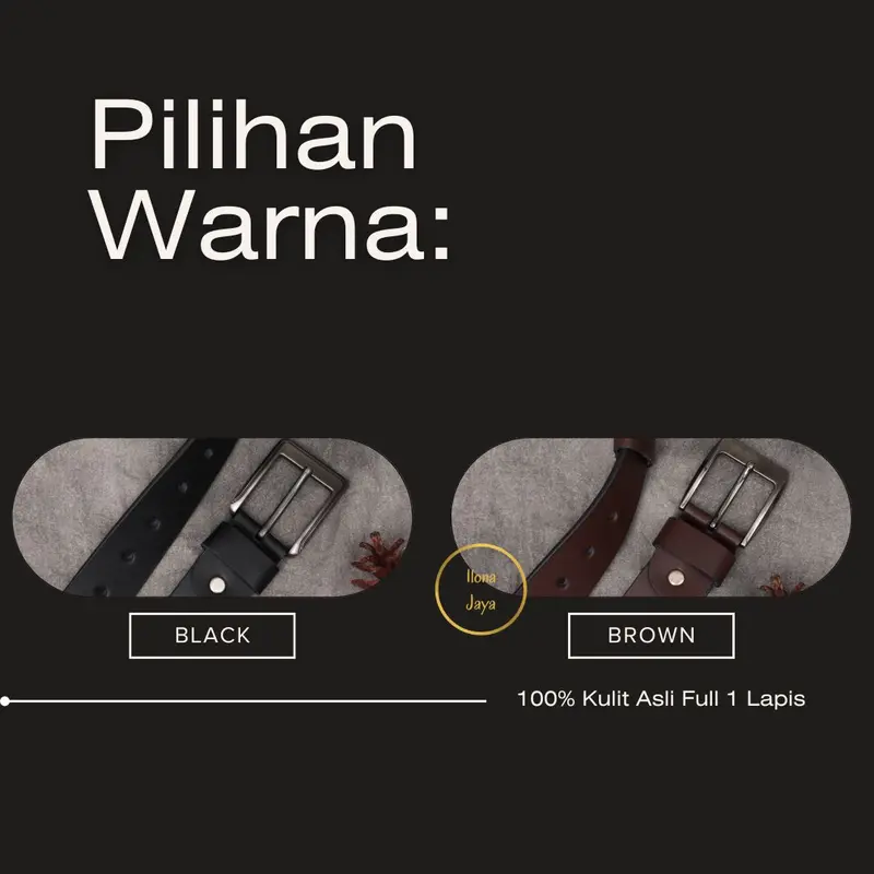 Gesper Kulit Pria Original 100% Ikat Pinggang Kulit Sabuk Kulit Gesper Kulit Pria Ikat Pinggang Pria Kulit 7