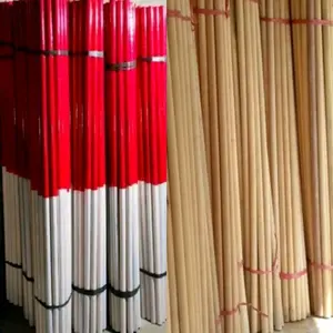 Tongkat Pramuka Kayu Merah Putih Dan Natural Toya Dowel Bulat Panjang 160 cm Diameter 3 cm