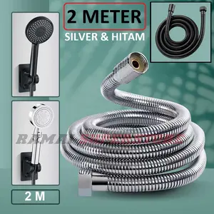 Selang Shower Flexible Hose Hot Cold Stainless Steel 2 Meter