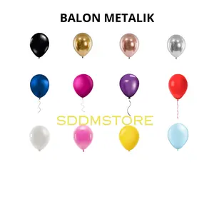 Balon Latex Metalik Polos Karet Metalik Ecer Per pcs