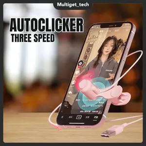 Smart Auto Clickers Otomatis Multifunctional Klik Layar Ponsel Live Streaming Dengan Lampu LED