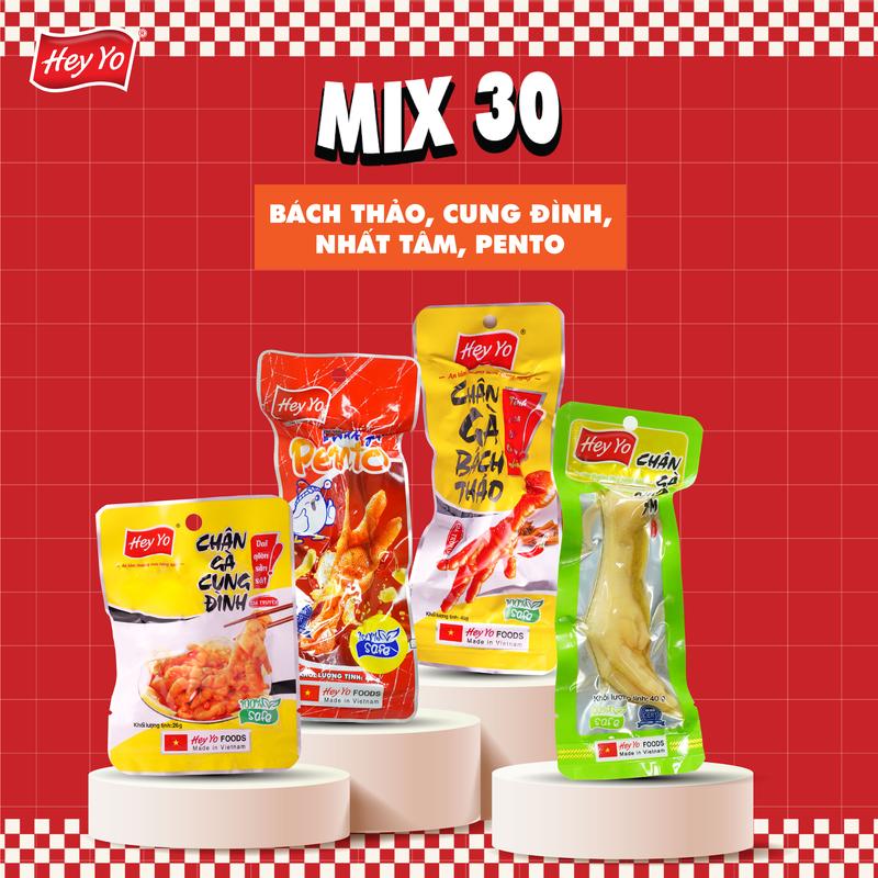Combo 30 chân gà cay Hey Yo chân gà siêu cay chân gà ít cay chân gà rút xương Hàng Việt Nam Ăn Vặt Thơm ngon chất lượng