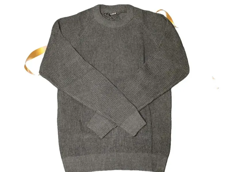 Sweater Rajut Premium Cotton Wool Pria Forzie Mats - Black Knit Crewneck Polos Tebal Lengan Panjang Hitam Slim-fitting Crew Neck Santai Wol Knitwear Cardigan Baju Katun Kerah Navy Motif Cowok 3