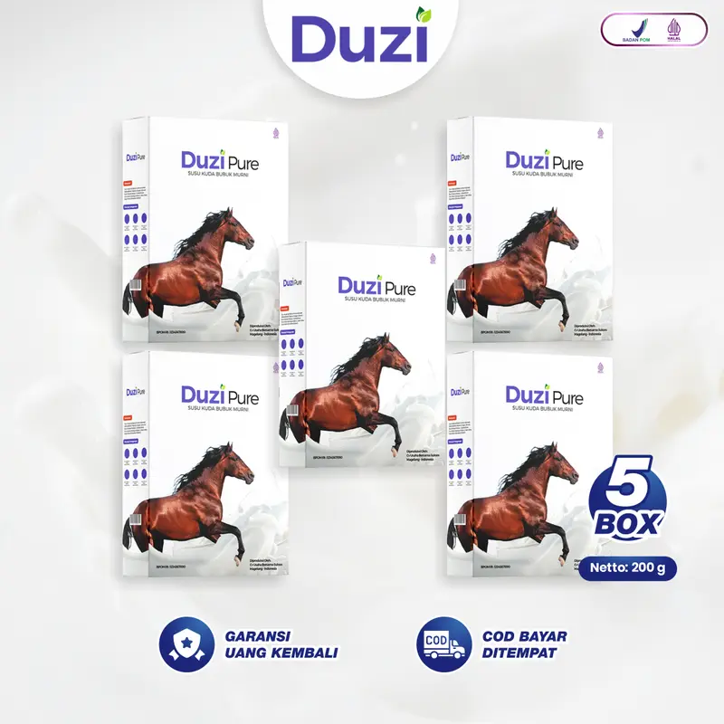 Duzi Pure Susu Kuda Bubuk dengan Herbal - Paket 5 Box 0