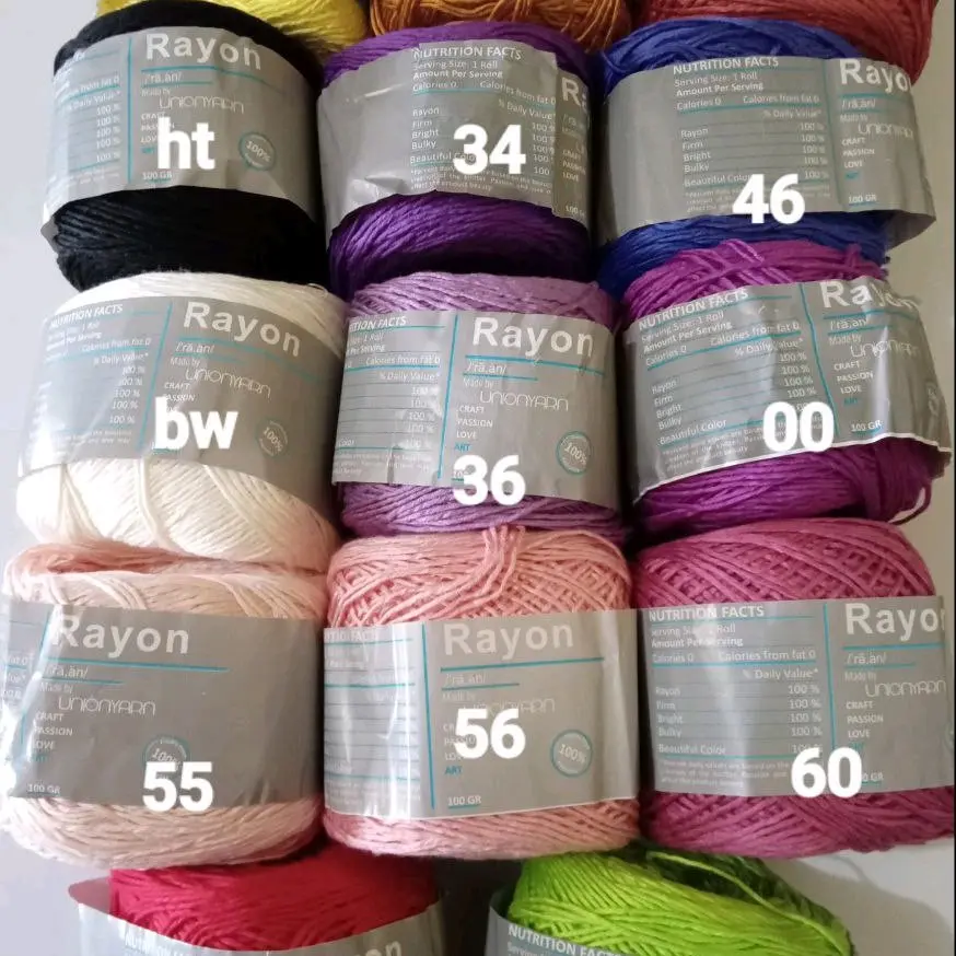 benang rajut rayon premium (rayon union)