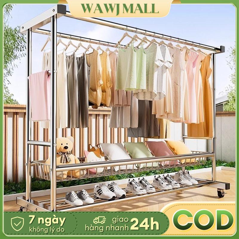 Móc phơi ống thép có thể di chuyển, giỏ phơi búp bê đồ chơi tùy chọn, ổn định…