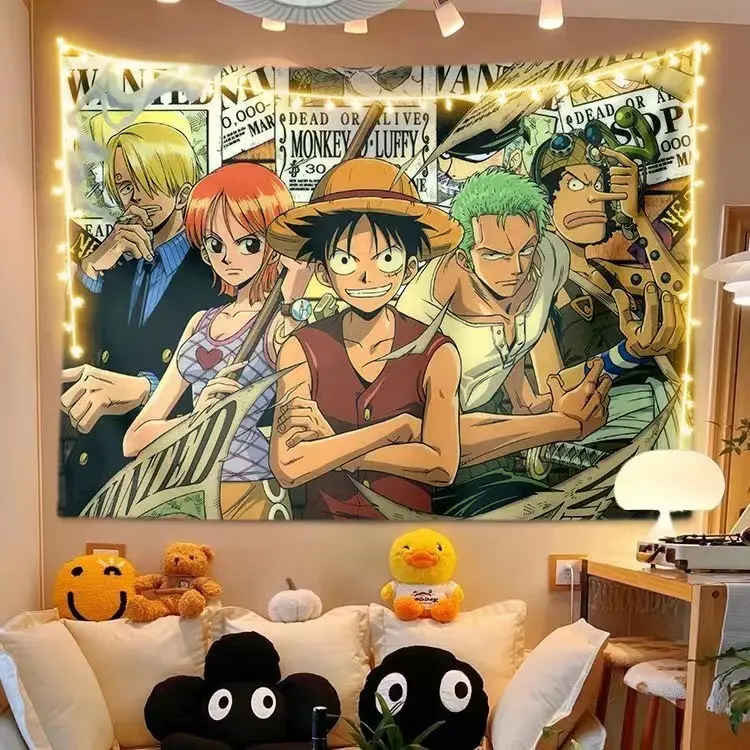 One Piece anime background cloth ins hanging cloth background wall dormitory renovation bedside wall bedroom wall cloth tapestry