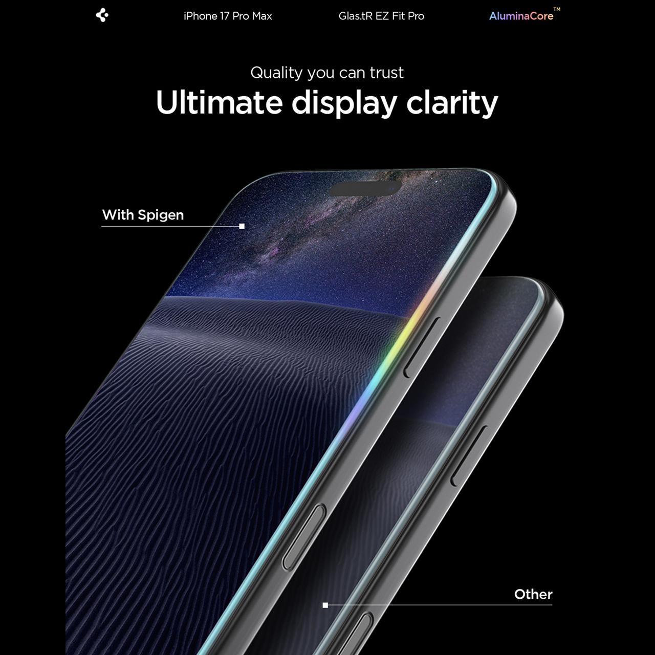 Spigen iPhone Air Tempered Glass with Tray 1 Pack Glas.tR EZ Fit Pro HD - Privacy AGL09871 (Offline SKU)