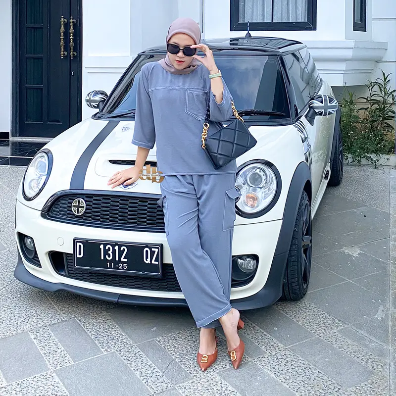 db - REVINA baju setelan wanita kekinian one set korean style terbaru 2025 setcel cargo lis 5