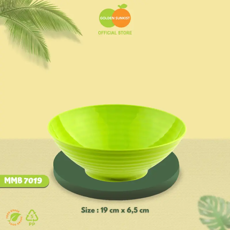 MANGKOK MIE BULAT HIJAU MMB-7019 H GOLDEN SUNKIST 1