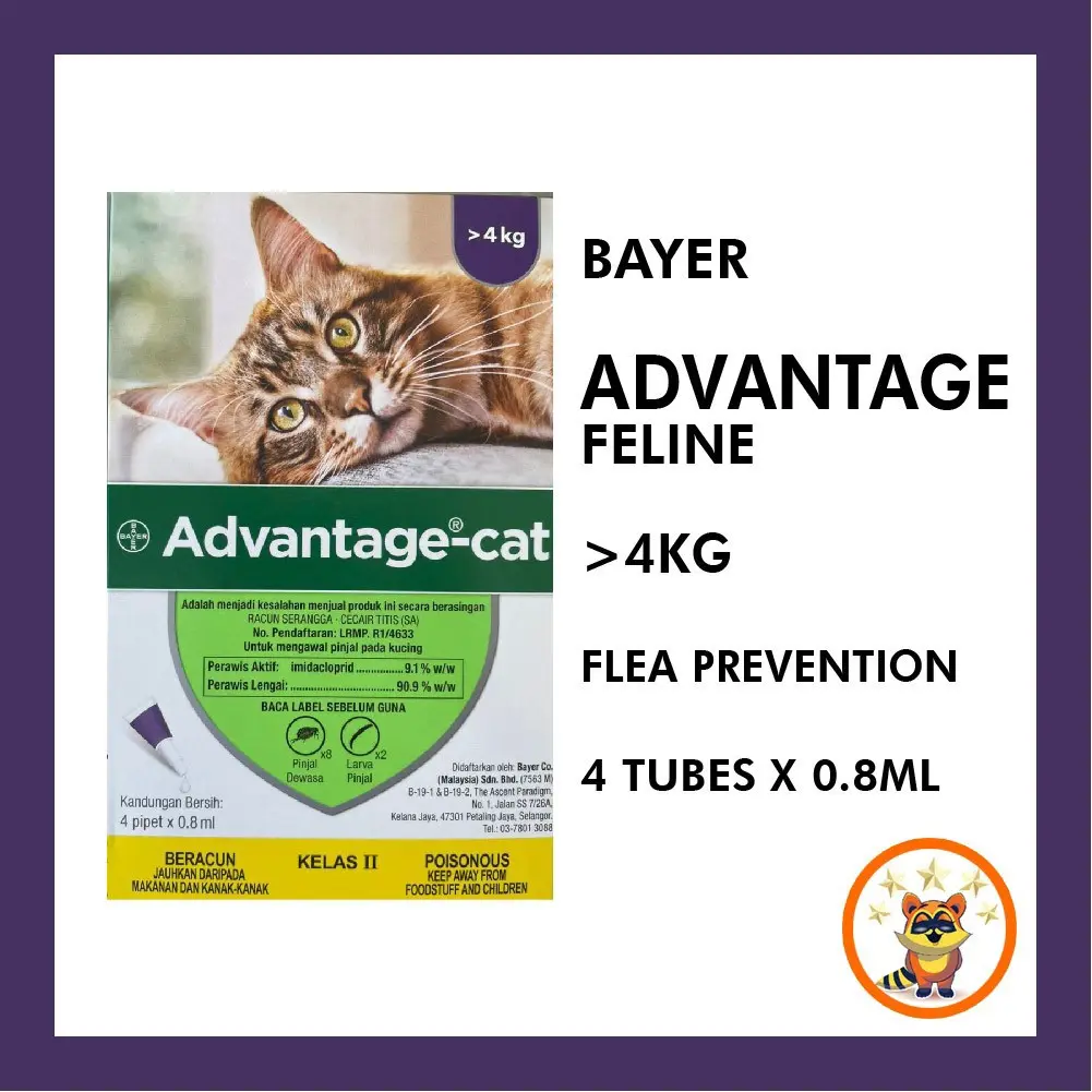 Advantage Cat Bayer Spot-on Above 4kg Feline Kucing Flea Kutu