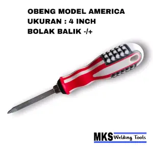 Obeng America Bolak Balik 4" | Obeng Plus Minus | Obeng Magnet Size 4 Inch