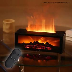 シミュレーション暖炉加湿器、USB給電 1台、タイマー付き、無水自動オフ機能付き、家庭用・オフィス用ルーム加湿器