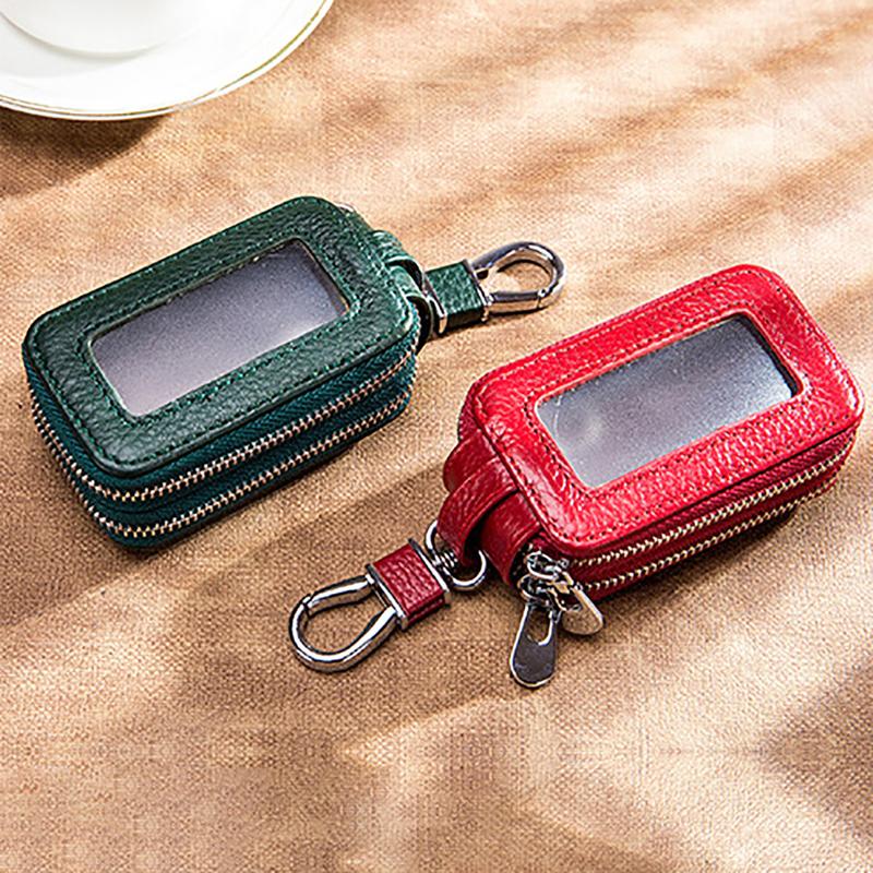 Product Introduction of Vỏ Chìa Khóa Ô Tô Hai Lớp Đa Chức Năng, Thật, Có Khóa Kéo, Vỏ Chìa Khóa Unisex, Vỏ Chìa Khóa Cửa Sổ Gương Trong Suốt Móc Khoá 11