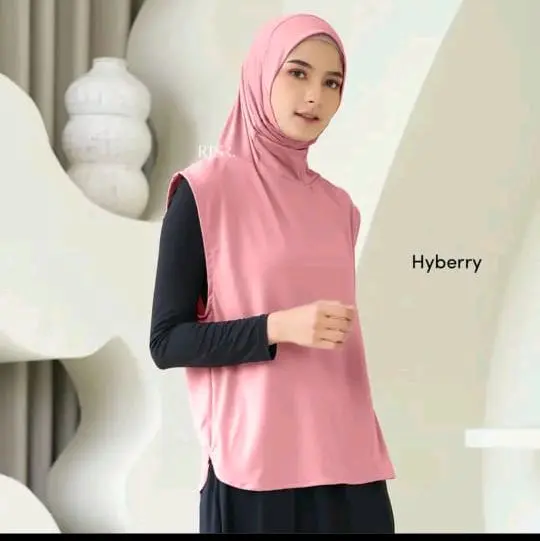 Hijab rompi vest outher sporty//jilbab instan rompi olah raga jersey Muslim Lembut Nyaman Pad Kerudung Spandex