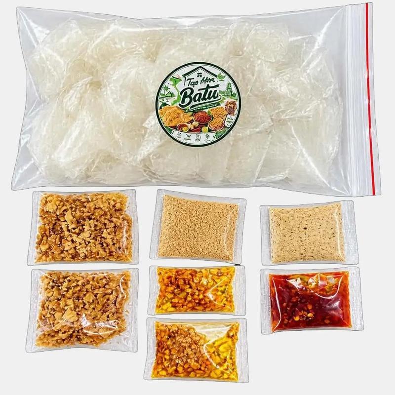 Bánh Tráng Ủ Bơ Sốt Muối Sate Rim Hành - Món ăn vặt