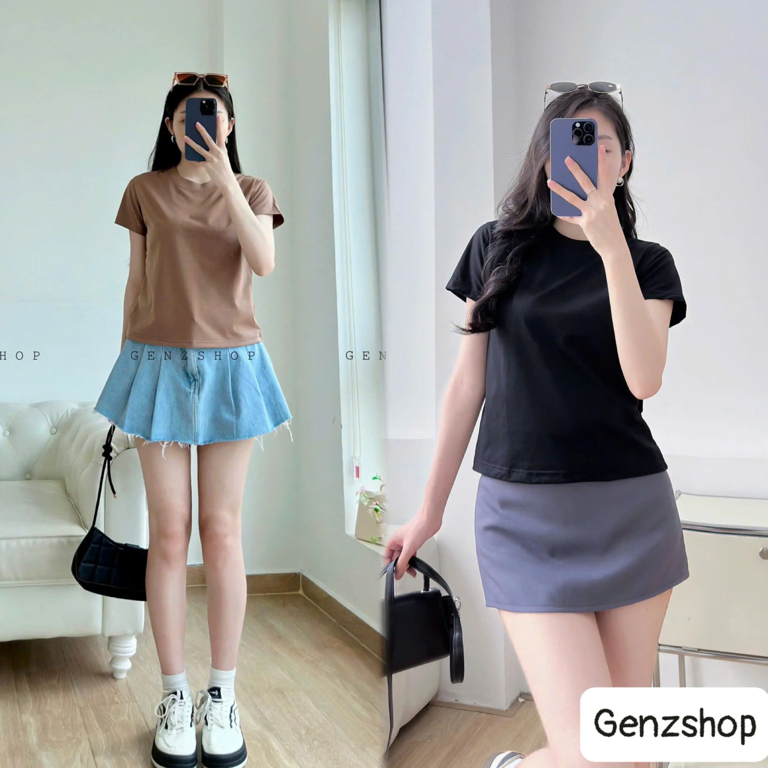 ÁO THUN BABY TEE TRƠN NHIỀU MÀU DỄ PHỐI ĐỒ BBT26 Mùa Hè Cổ Tròn | BigBuy360 - bigbuy360.vn