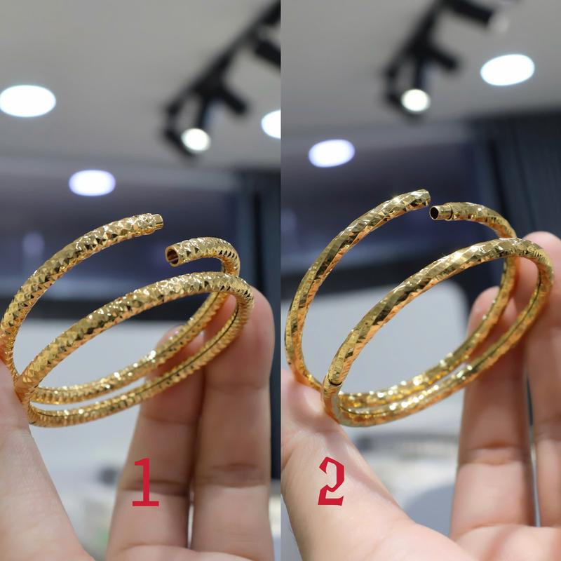   1 Chiếc Vòng tay chạm máy kim kương 4li màu vàng bền màu cao cấp trang sức VP2 