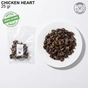 GESEKIDS Chicken Heart Treat 25gr | Snack Anjing Kucing | 100% Natural | Tanpa Pengawet