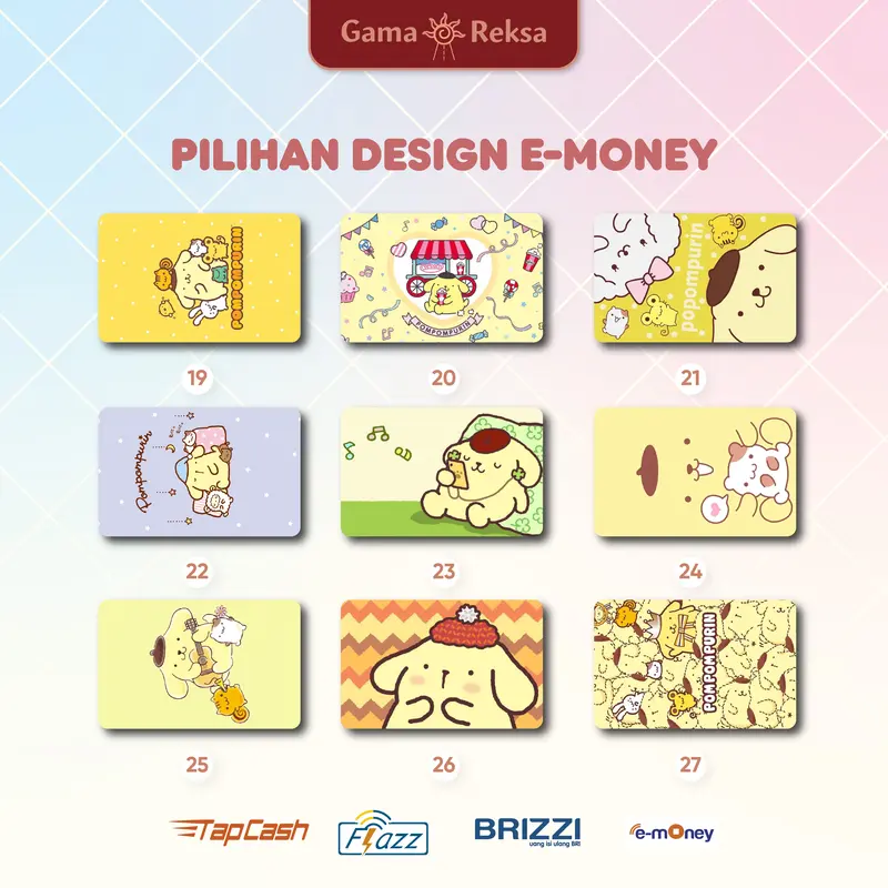 Kartu CUSTOM Sanrio dengan Desain Bebas dan Cetak UV Printing - Cards, Merah Notes 4