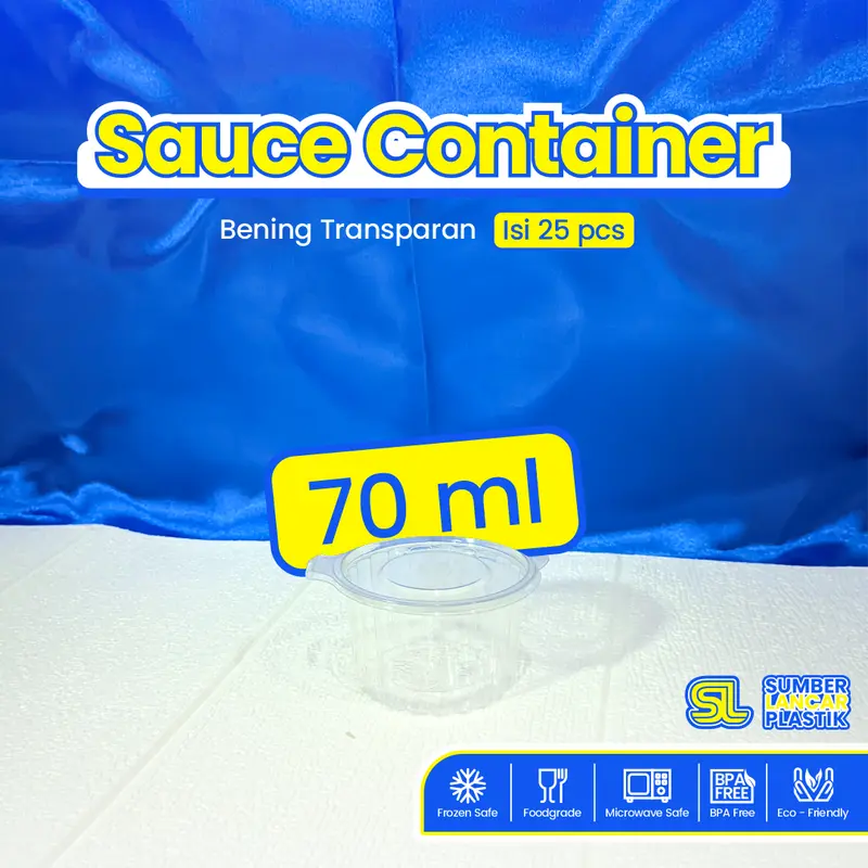 LUX Thinwall Sauce Cup [ISI 25PCS] 70ml 75ml 90ml 100ml | Tempat Cup Saus | Tempat Wadah Sambal | Sauce Container 2
