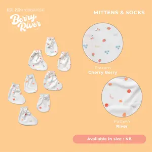 KIKI PUP x sergeantkero - Mittens & Socks (Berry by The River) - Sarung Tangan Kaki Bayi Motif Lucu