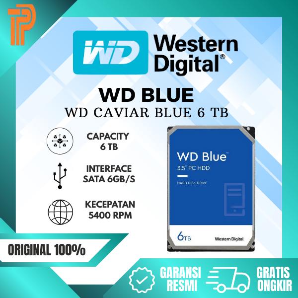 Gambar WD Blue 6TB Garansi Resmi 2 Tahun SATA 6 Gb/s 5400 RPM 64 MB Cache 3.5 Inch dari t pedia pc Kota Administrasi Jakarta Pusat Tokopedia