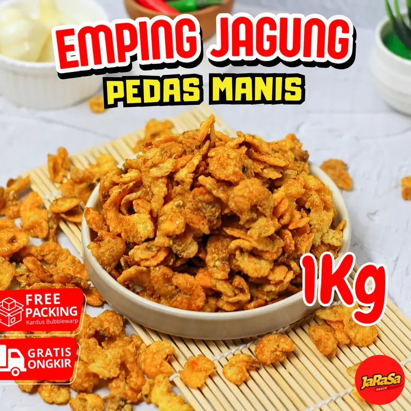 EMPING JAGUNG GEPREK PEDAS MANIS 1KG SNACK CEMILAN 0