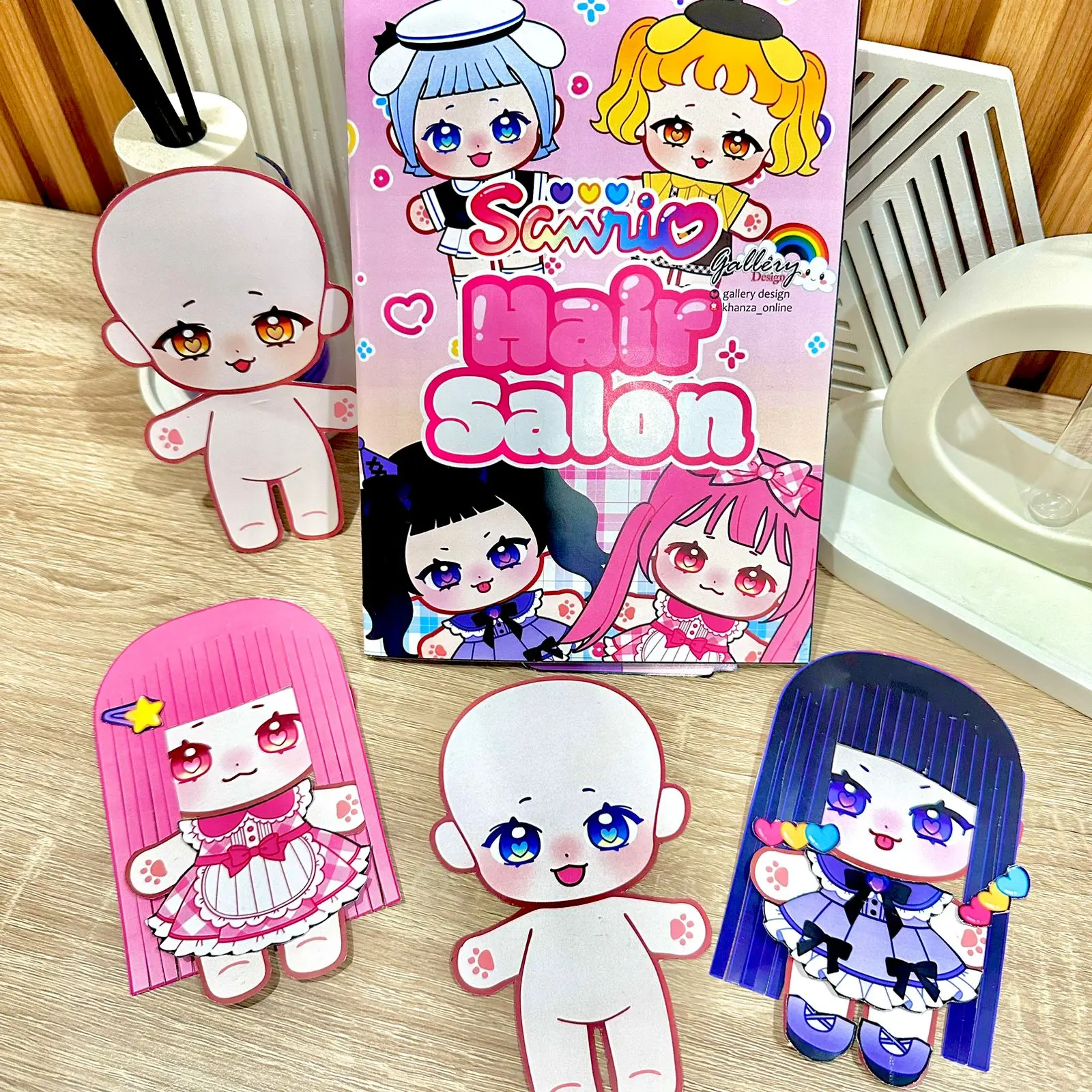 SANRIO HAIR SALON Paperdoll Bongkar Pasang Besar 21x16 Cm