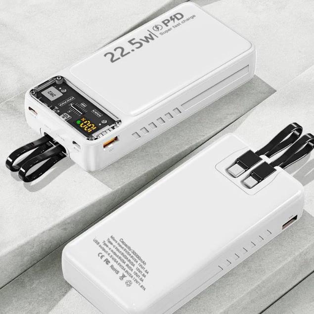   TECHZONE x VINHBANHBO  Sạc Dự Phòng TZ100 20000mah Sạc Nhanh 22.5W Màn Hình Led Sạc Siêu Nhanh Tích Hợp 2 Đầu Sạc Tiện Dụng 