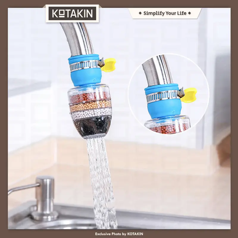 KOTAKIN Filter Air Sambungan Kran Saringan Penjernih Water Kepala Penyaring Keran Wastafel Kamar Mandi 4