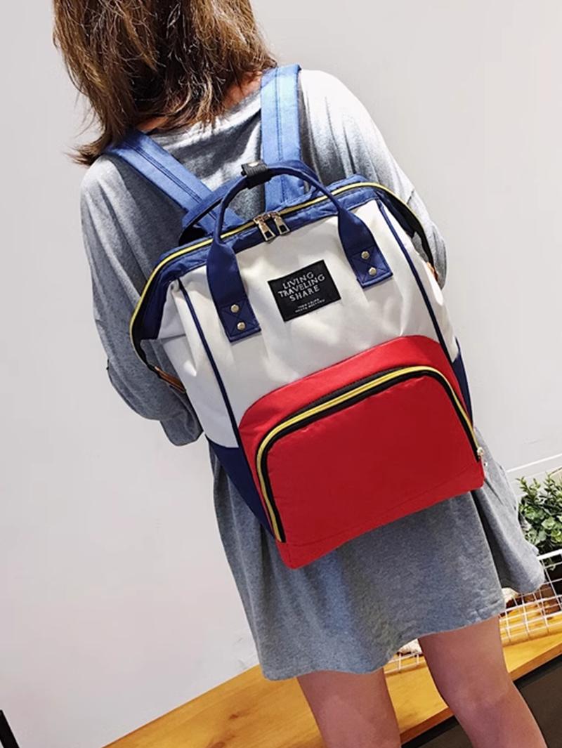 Product Introduction of 1 piece oxford cloth multifunctional changing bag large capacity fashion mother and baby bag outdoor travel backpack suitable for storage 4
