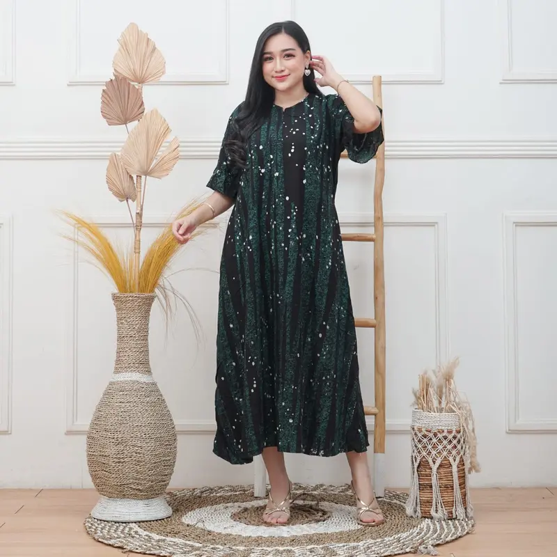 Dress Busui Rampel Amora LD 120 Jumbo Twill Ori Semata Kaki Jumbo Panjang Busui Friendly Bumil Busui Rampel Murah Kekinian 1
