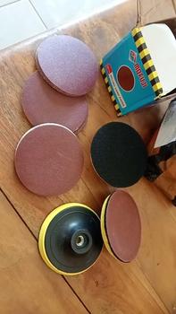 Product Review of (10 PCS) TATAKAN AMPLAS 4" INCH 1PC + 10 PCS AMPLAS TEMPEL VELCRO from W**s 1